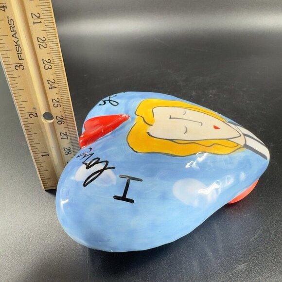Sandra Magsamen for Silvestri Ceramic Heart Rattle I Love You Figure Decor VTG - Picture 3 of 14